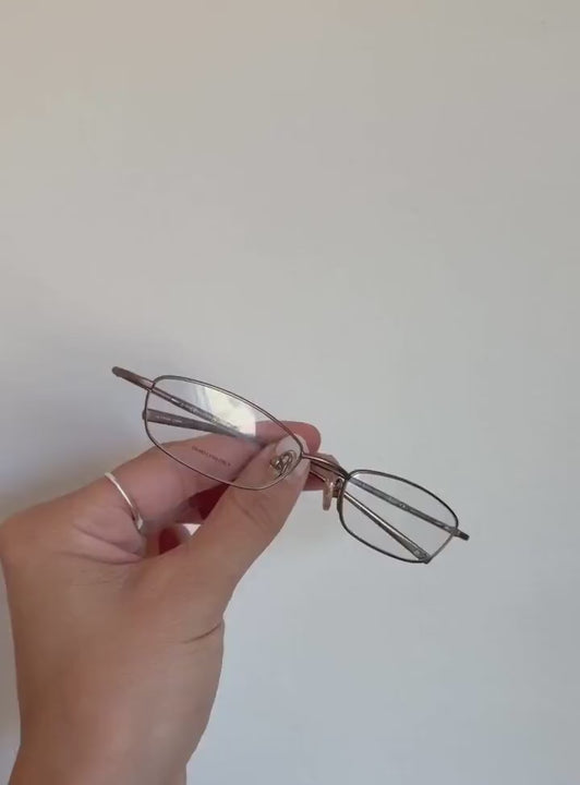 Tommy Hilfiger Vintage Rectangle Eyeglasses, Micro Bronze Frames 2000’s NOS 50 18 130